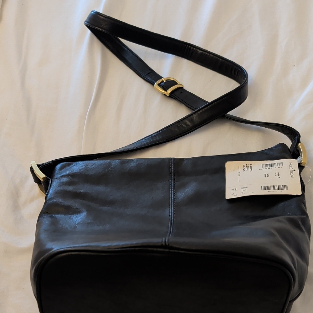 Nordstrom Black Leather Crossbody/ Shoulder Bag